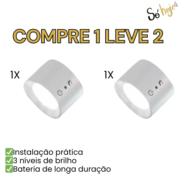 Luminária Led de Parede Rotativa (COMPRE 1 E LEVE 2)